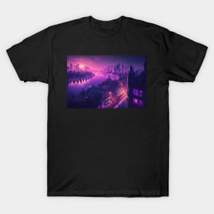 Cyberpunk Amsterdam River T-Shirt